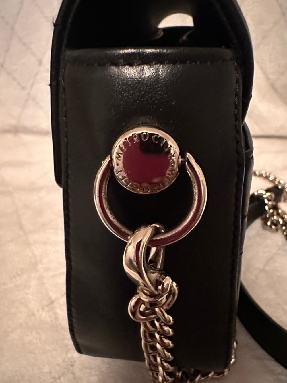 Metro City Black Crossbody/Shoulder Bag with Gold Chain and Accent - Picture 3 of 9